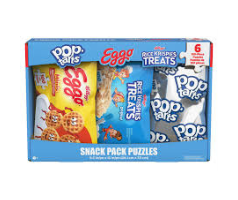 100 pc 6 Snack Pack Puzzles Pop Tarts Eggo Rice Krispies Treats