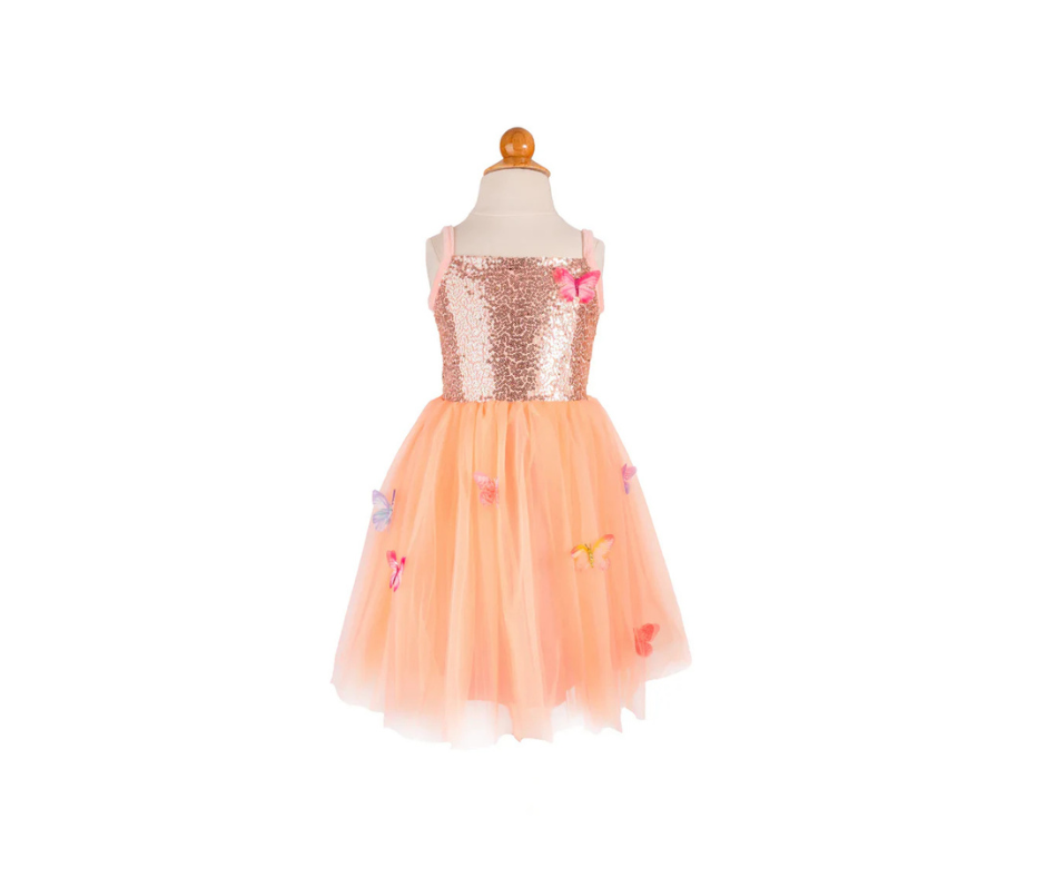 Butterfly Bliss Dress Peach Size 5-6