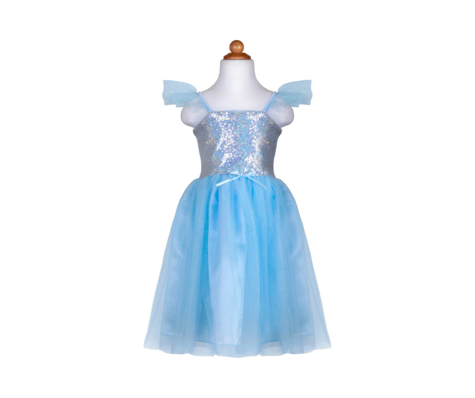 Sequin Princess Dress Blue Size 5-6