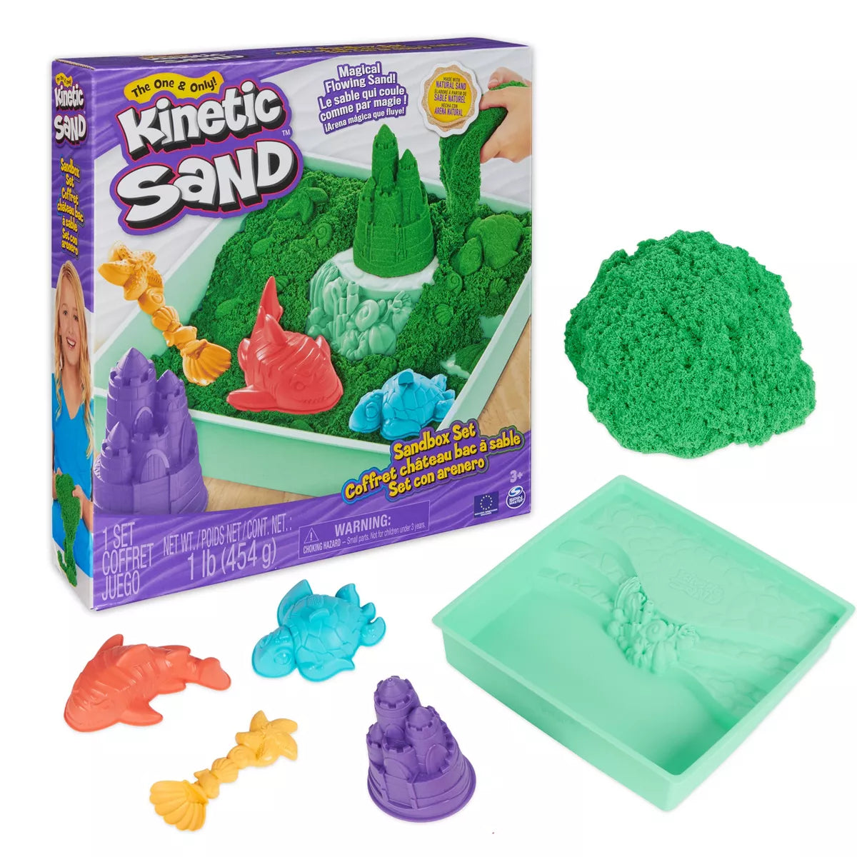Sandbox Set Green Kinetic Sand