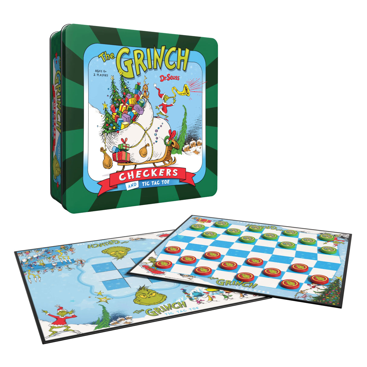 The Grinch Checkers and Tic Tac Toe