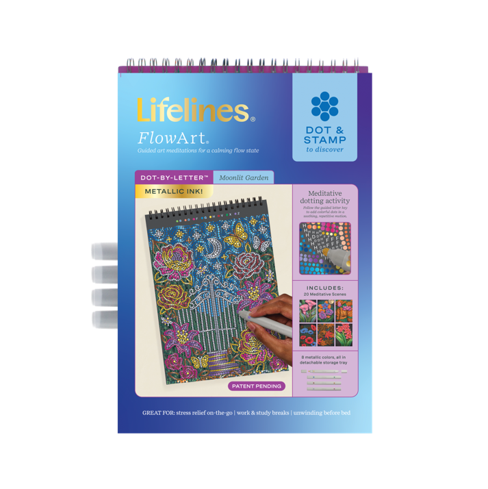 FlowArt Dot By Letter Moonlit Garden Metallic Ink