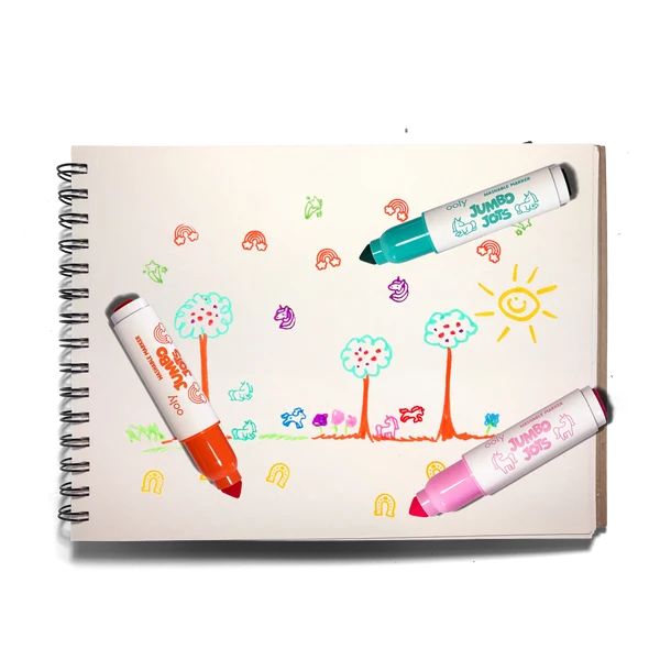 Jumbo Jots Dual Tip Cone and Stamp Markers Unicorn set of 8