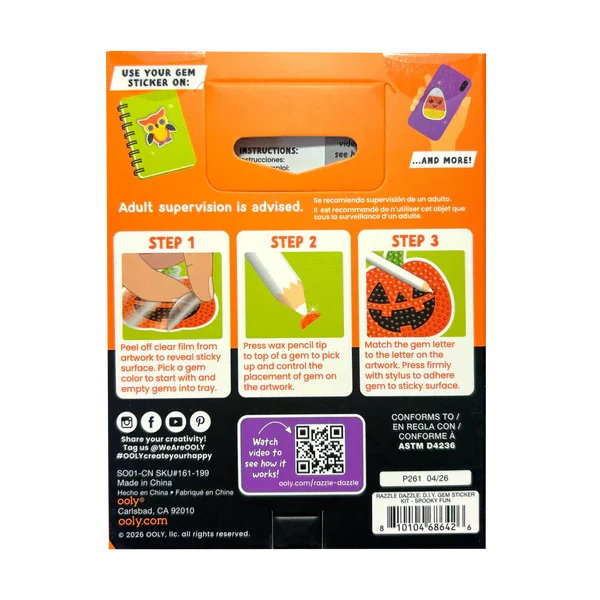 Mini Razzle Dazzle Gem Sticker Kit Spooky Fun