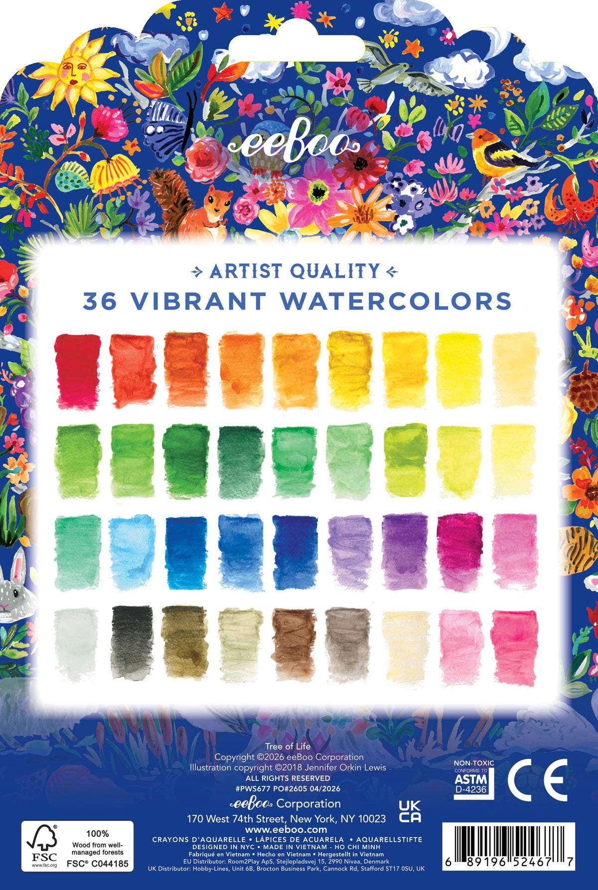 Tree of Life Double Sided Watercolor Penciles 18 piece