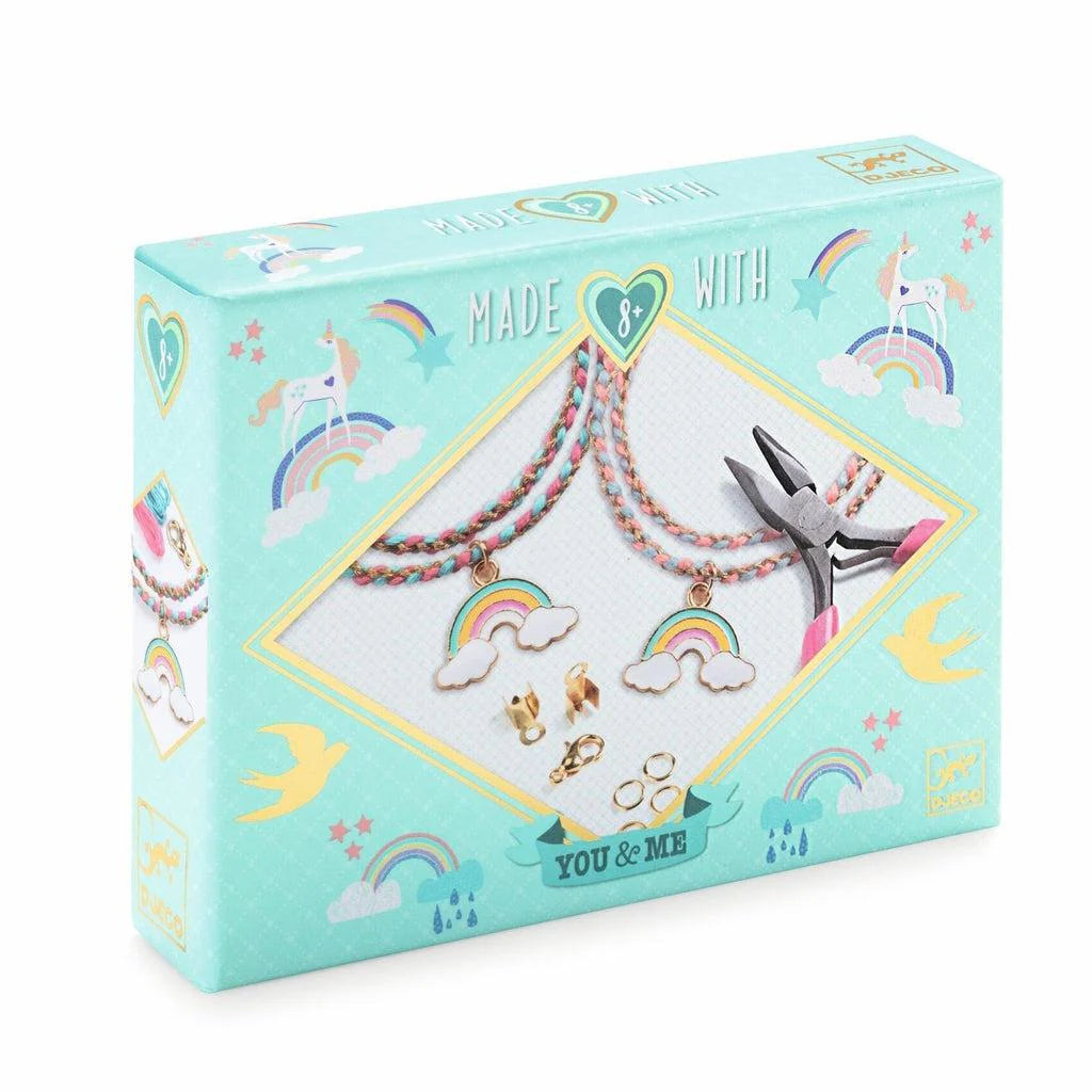 Rainbow Kumihimo Jewelry