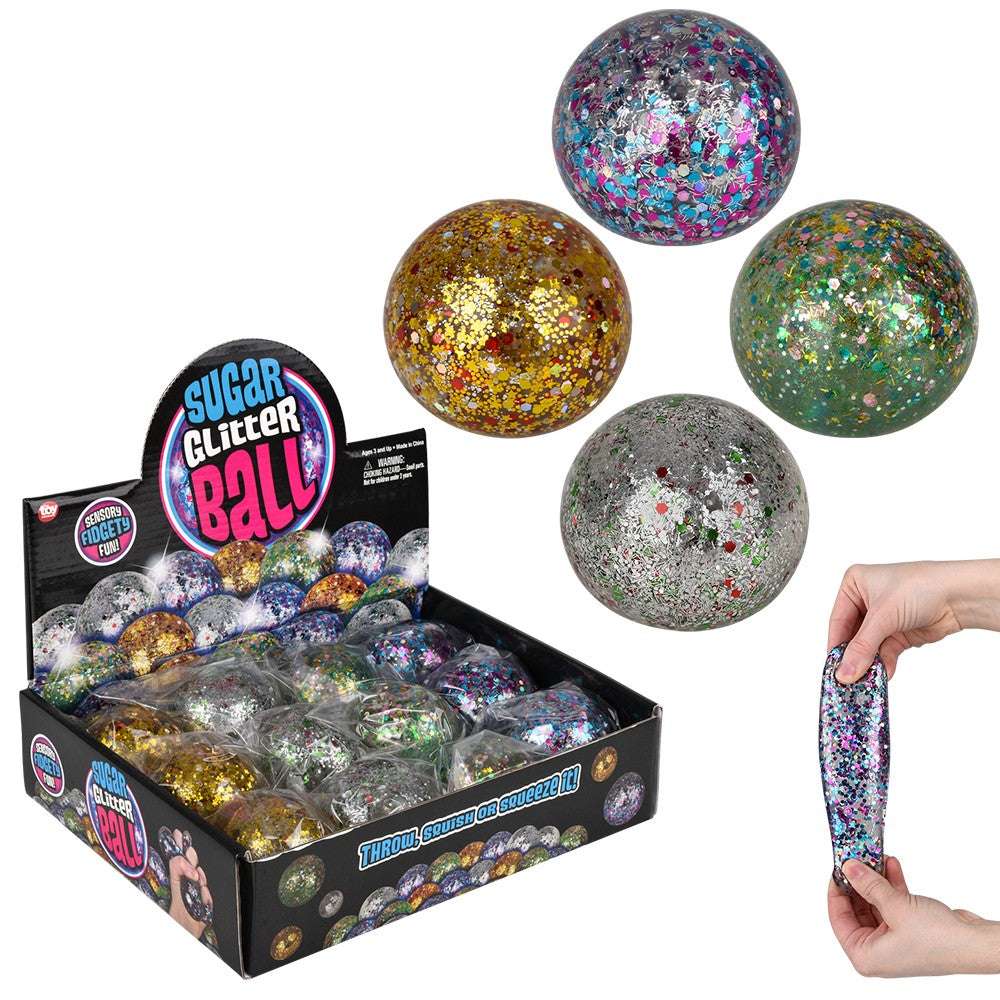 Sparkle Squeezy Sugar Ball 2.4"