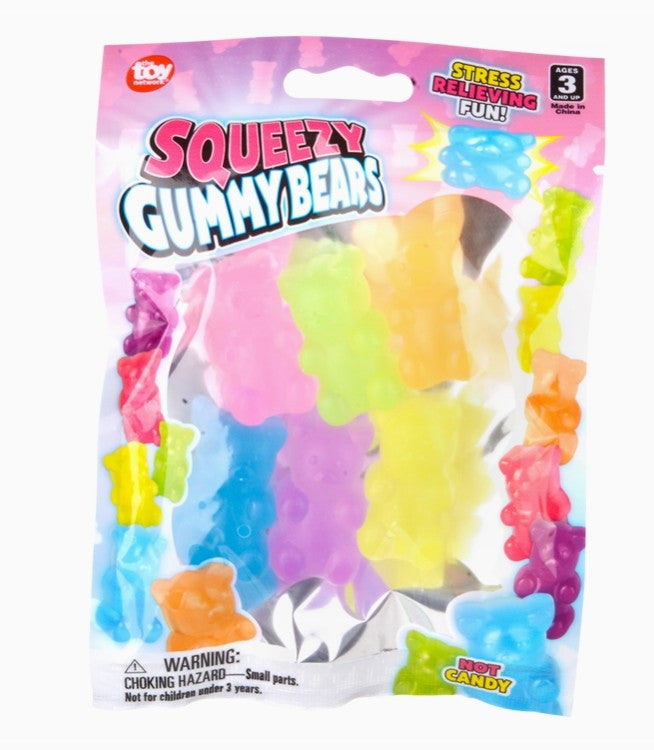 6 pack of 1.5" Squeezy Gummy Bears