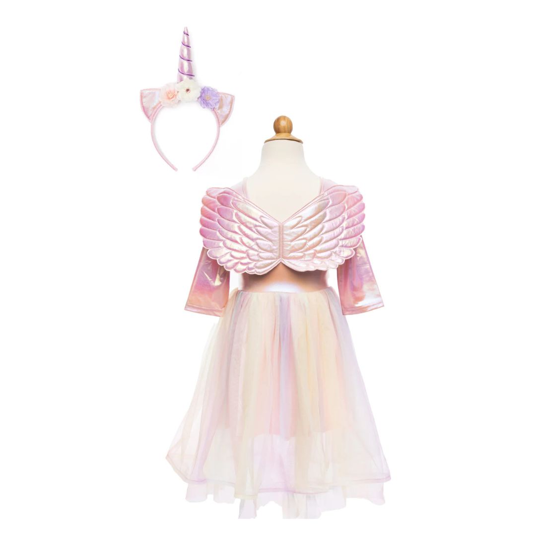 Alicorn Dress with Wings & Headband (Size 5-6)