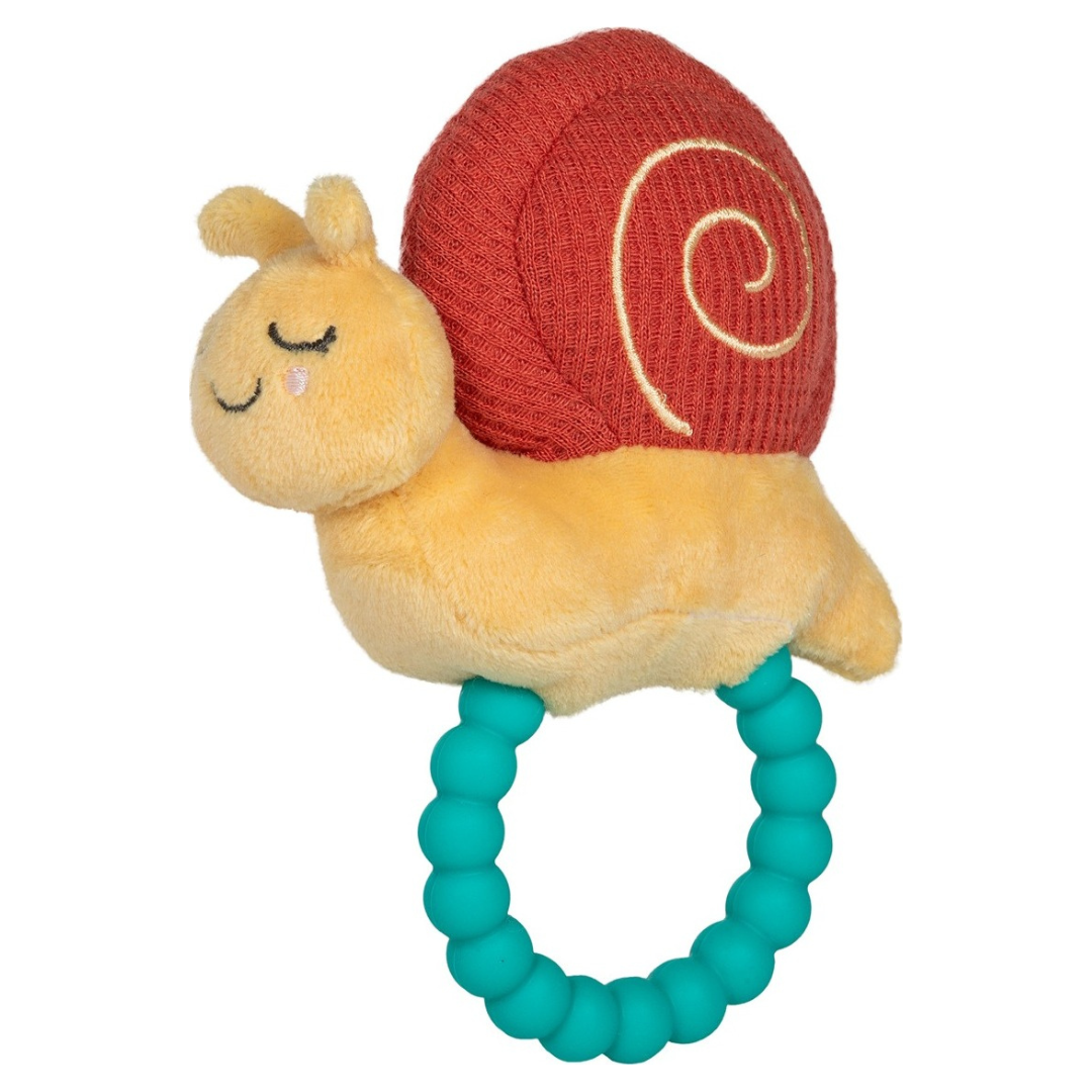 Skippy Snail Teether Rattle - 6"