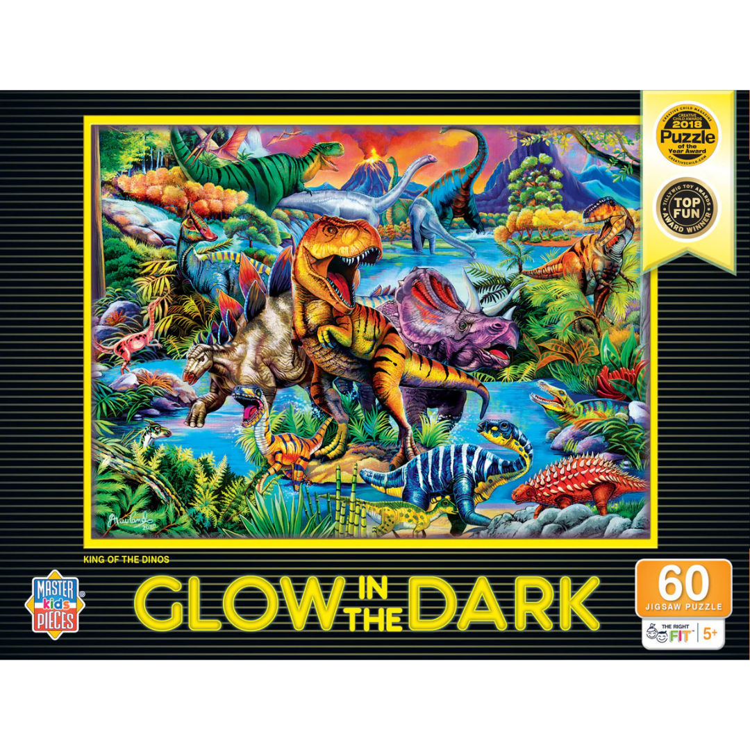 Glow in the Dark - King of the Dinos 60 Piece Puzzle