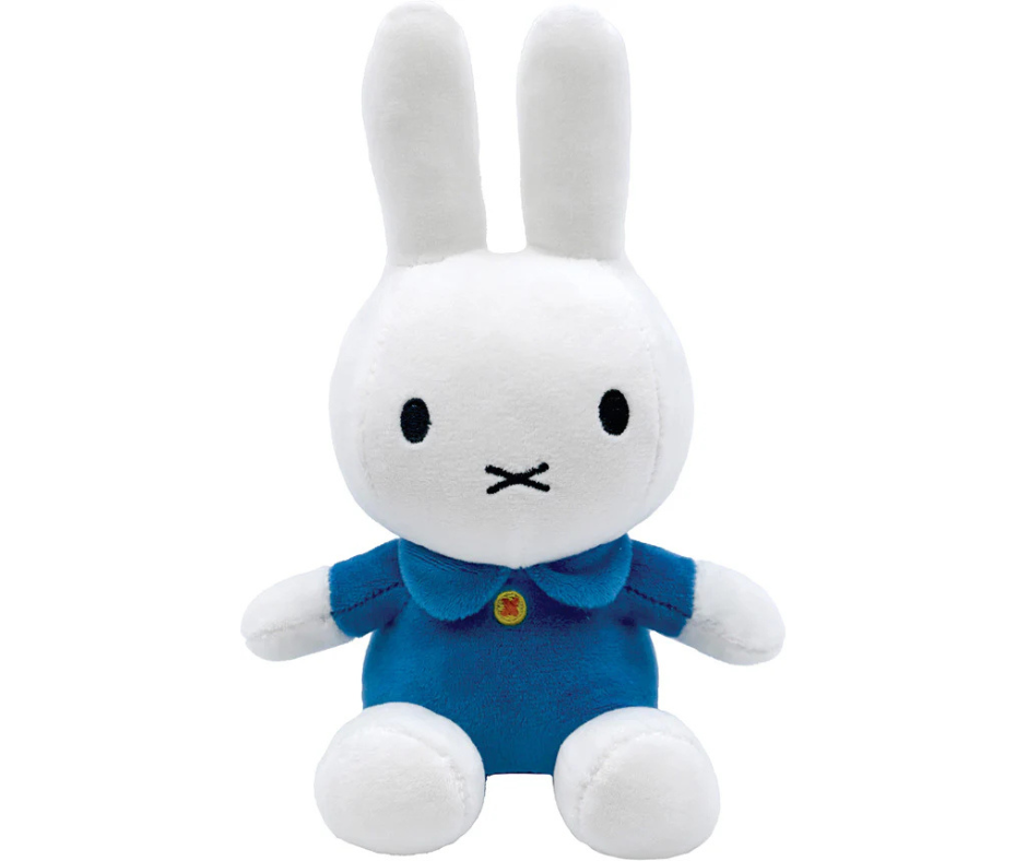 Miffy 8" Beanbag White with Blue Dress