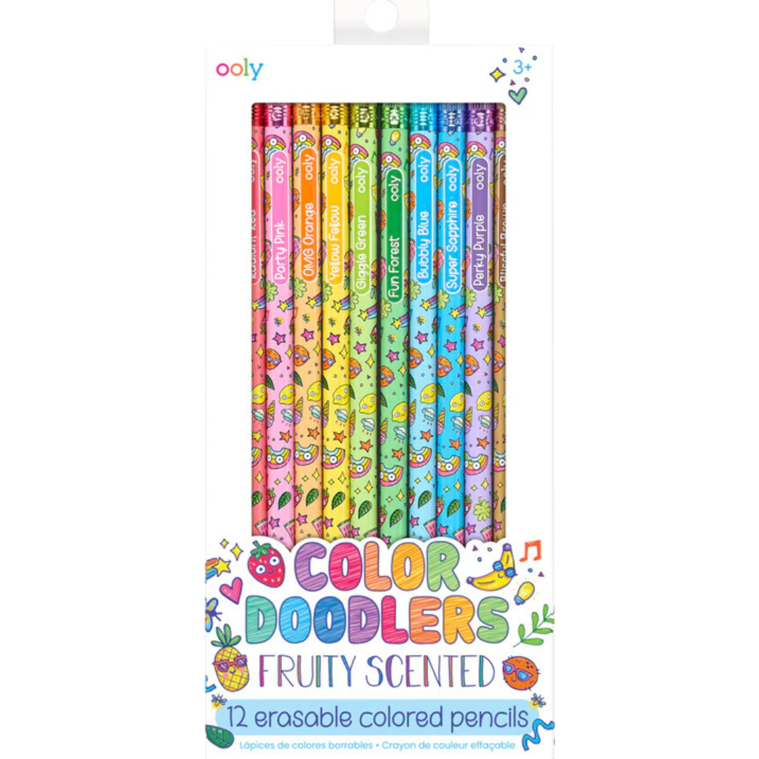 Color Doodlers Fruity Scented Erasable Color Pencils