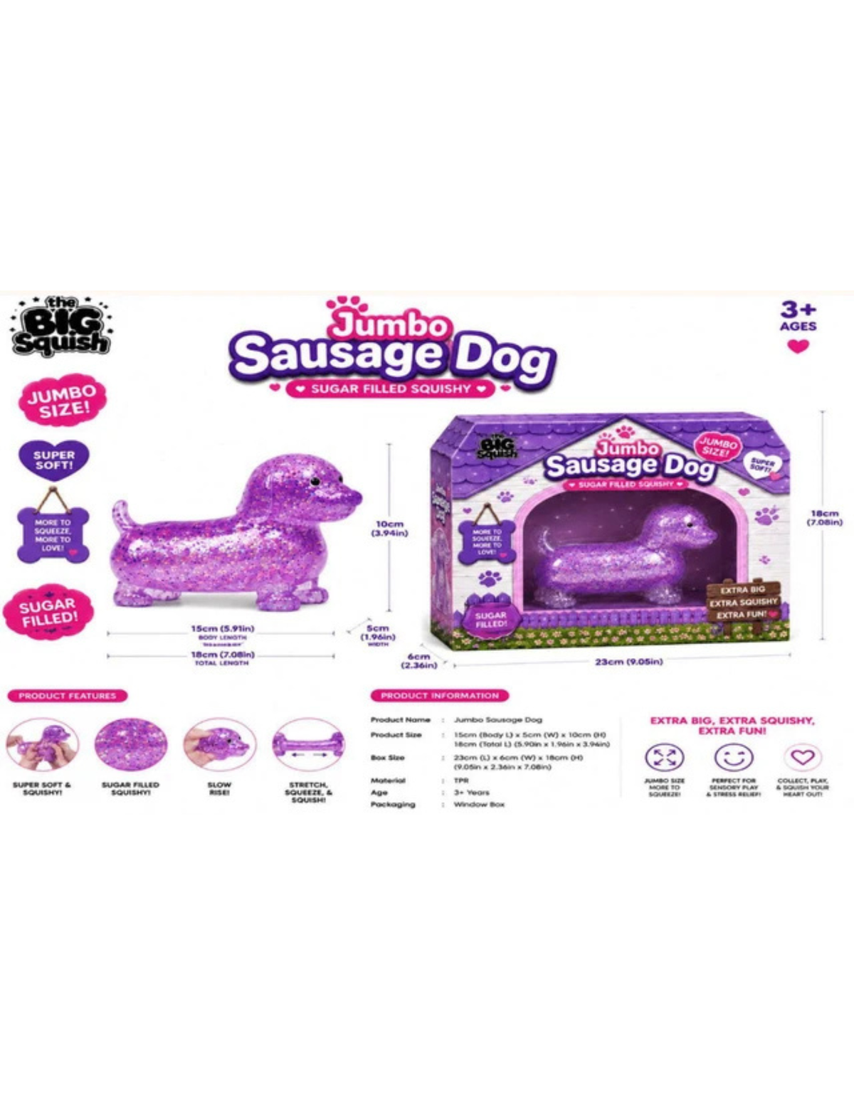Jumbo Sausage Dog Squish