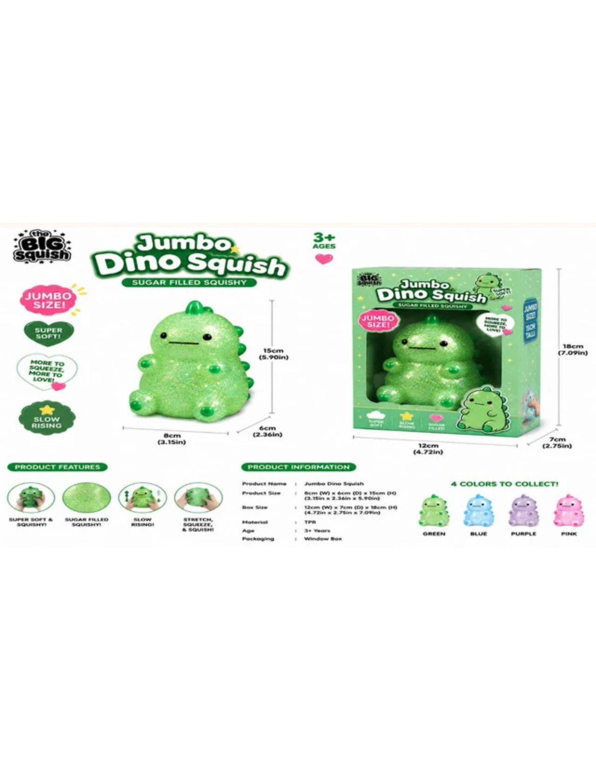 Jumbo Dino Sugar Squish