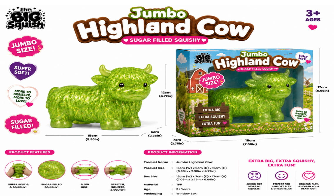 Jumbo Highland Cow Squish