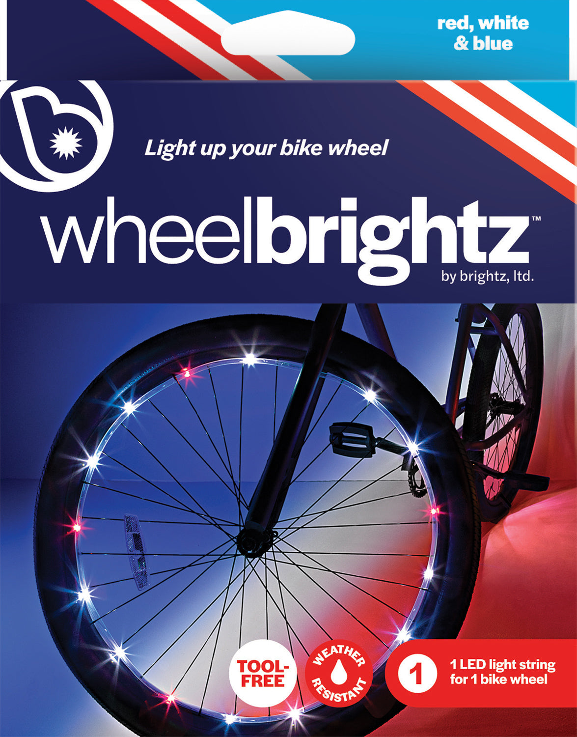 Wheelbrightz Patriotic Led Bicycle Wheel Light