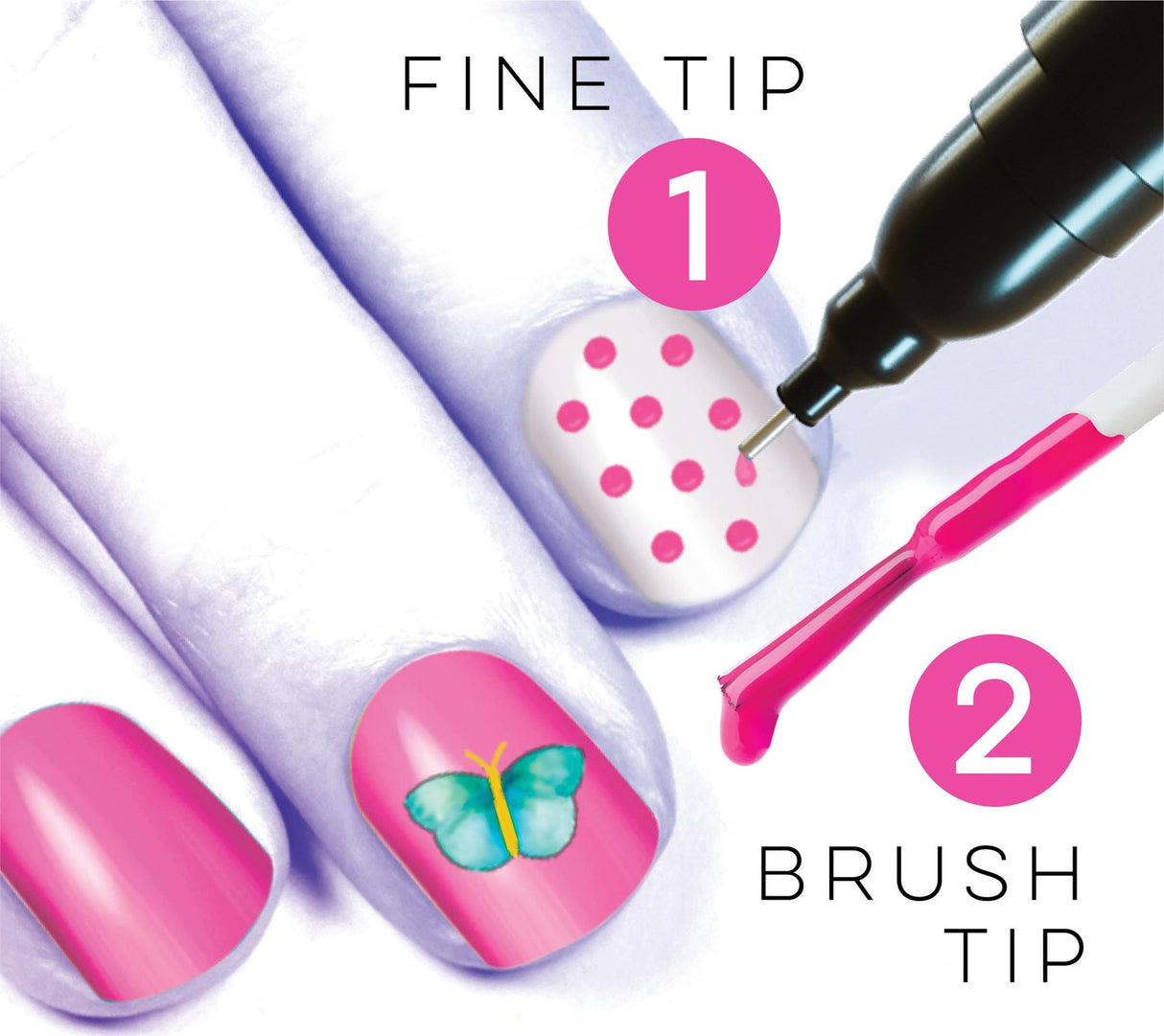 Sparkle Dual-tip Nail Pen (assortment)