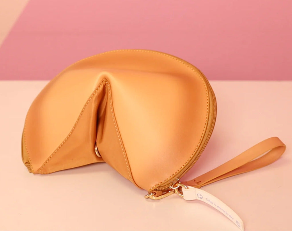 Fortune Cookie Clutch with Strap