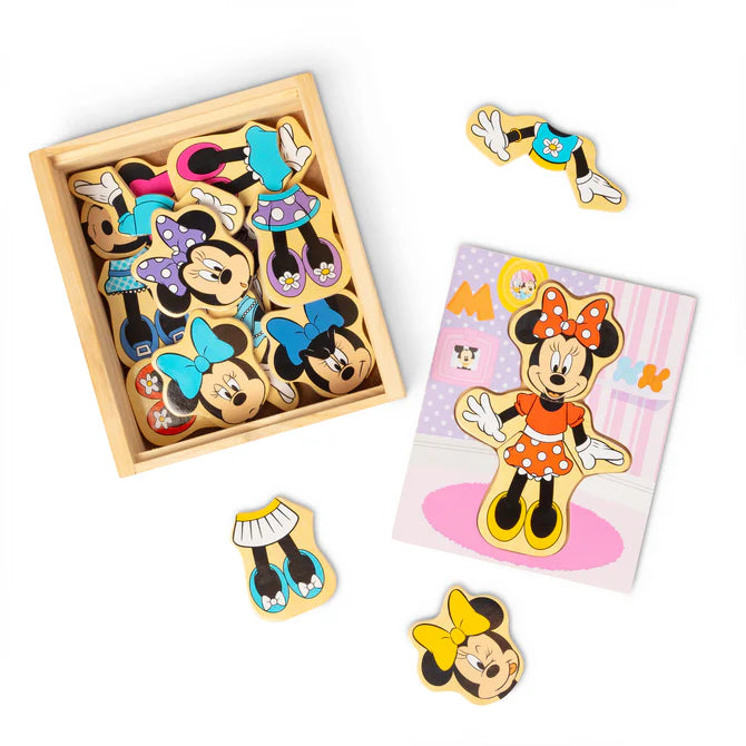 Disney Minnie Wooden Mix & Match Dress Up Puzzle