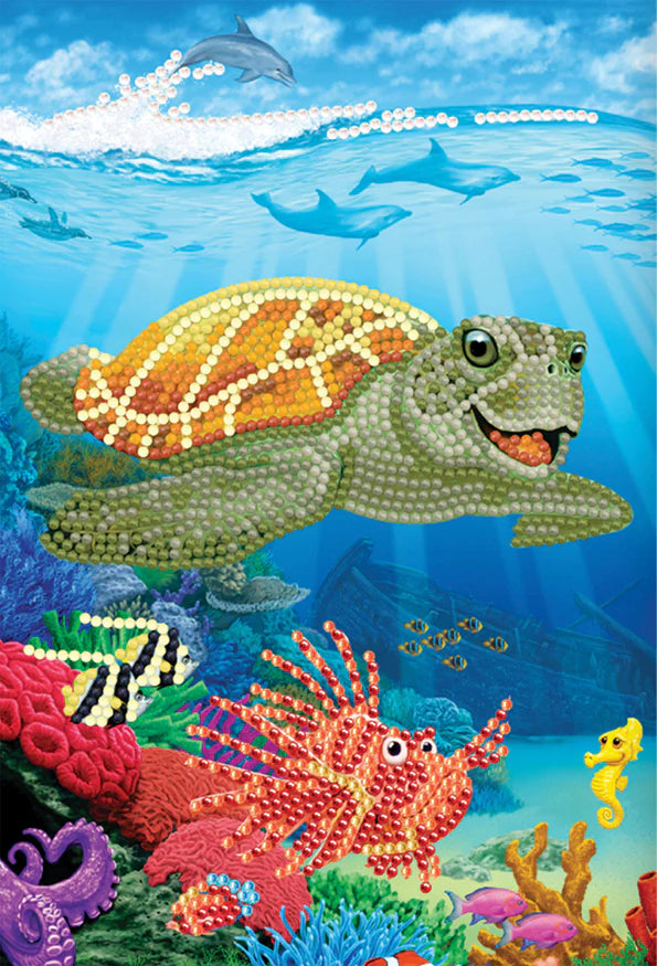 Crystal Art Notebook Kit Underwater Turtle