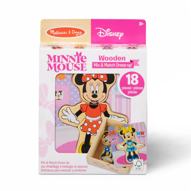 Disney Minnie Wooden Mix & Match Dress Up Puzzle