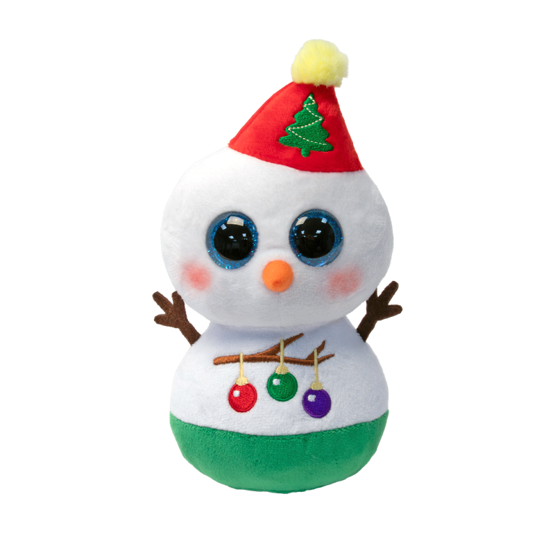Bobble Snowman with Ornaments small Beanie Babies