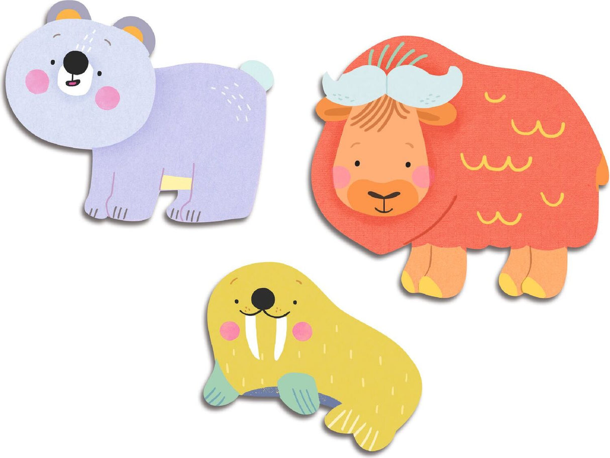 Ice Field Animals Baby Stickers
