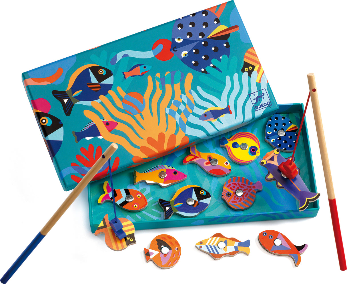 Djeco Fishing Graphic Wooden Magnetic Fishing Game