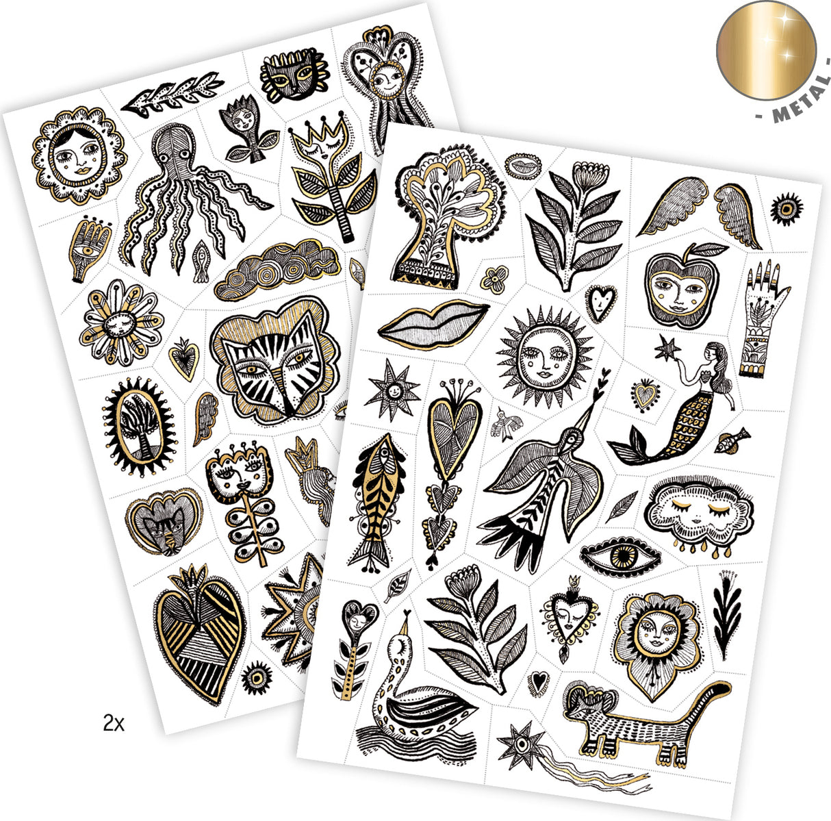 Djeco Golden Chic Temporary Tattoos