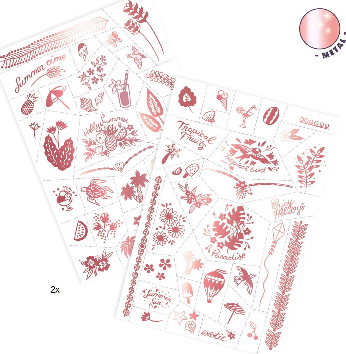 Djeco Hello Summer Temporary Tattoos