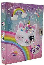 Diary with Lock & Keys Caticorn