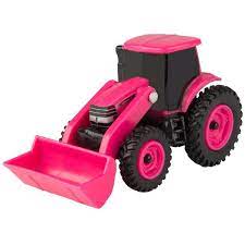 Case IH 1:64 Scale Pink Tractor Toy with Loader