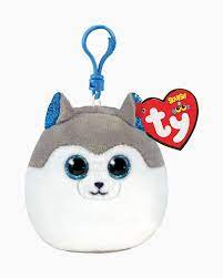 Squish Clip Slush Husky Dog