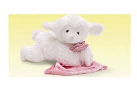 Lena Lamb with Pink Blanket