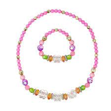 Pixie Flower Stretch Necklace and Bracelet set
