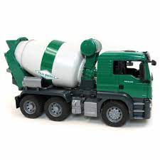 GREEN CEMENT MIXER TRUCK