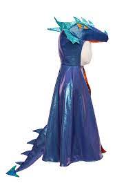 Blue Metallic Dragon Cape Size