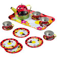 Ladybug Tin Tea Set