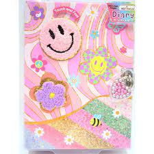 Diary w/Lock & Keys Groovy Flower