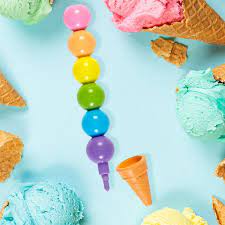 Ice Cream Scoop Crayon Eraser