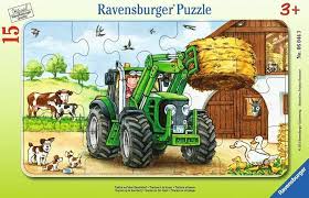 15 pc Tractor on the Farm Flat Puzzle