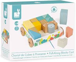 Pull Along Blocks Cart Pure