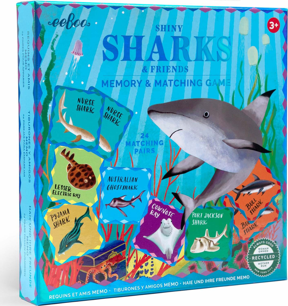 Sharks & Friends Shiny Memory Matching Game