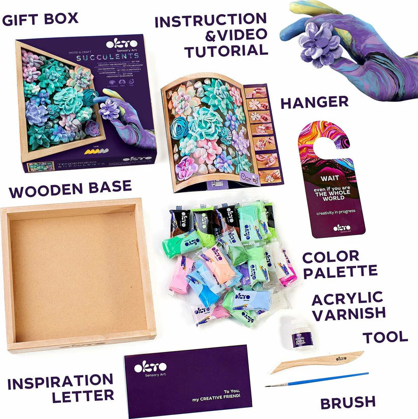 DIY Succulents Wood and Craft OKTO Tenderness