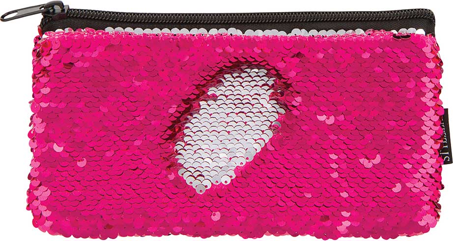 Pink/Silver Magic Sequin Pencil Pouch
