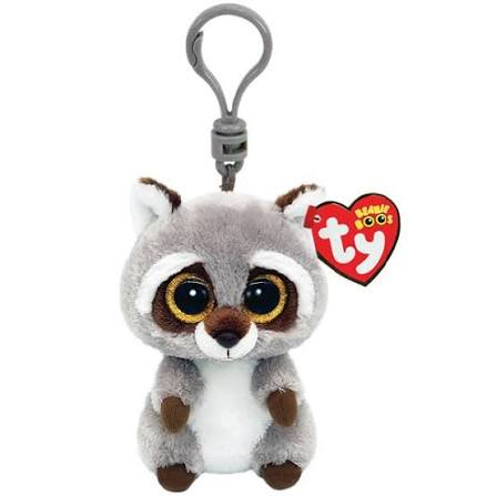 Oakie Raccoon Beanie Boos Clip