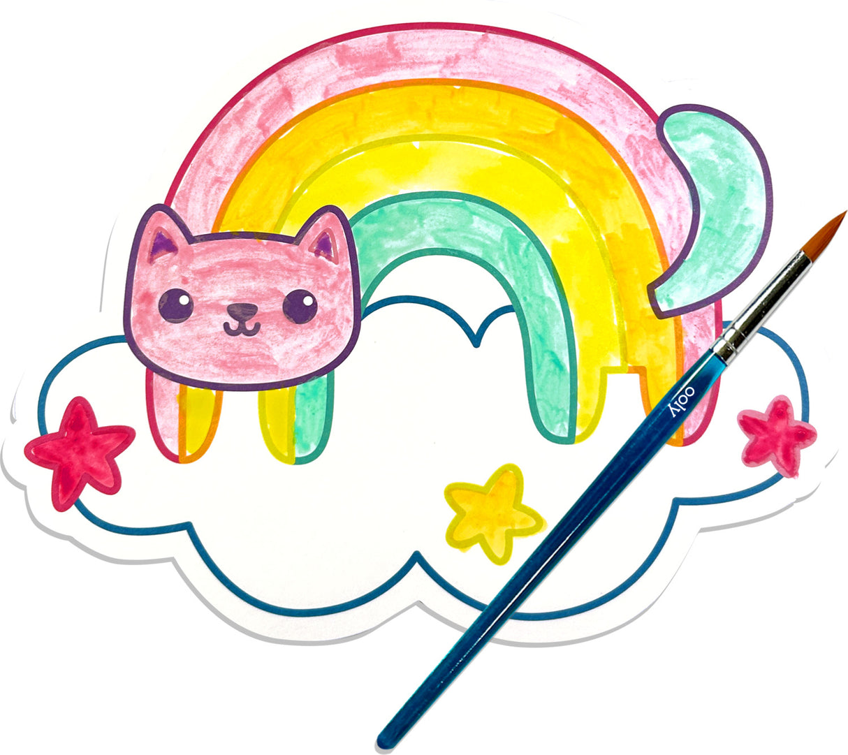 Playful Painters Easy Watercolor Painting Kit - Rainbow Cuties