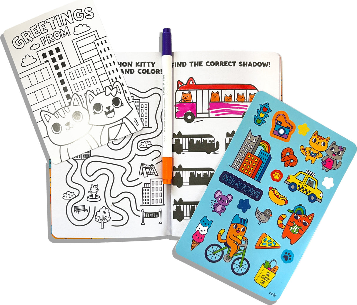 Let's Go! Activity & Coloring Kit - Kitty in the City