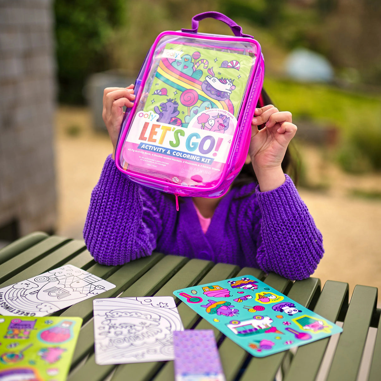 Let's Go! Activity & Coloring Kit - Unicorn Candy Town